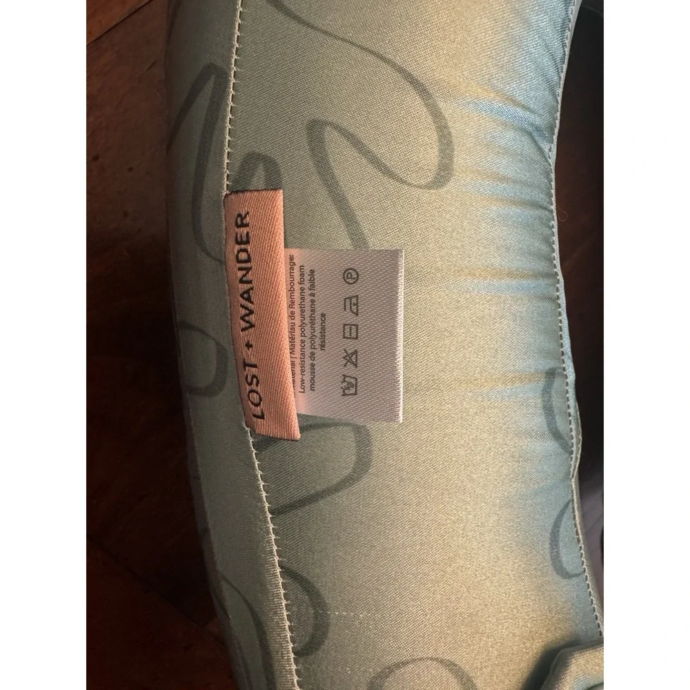 Lost + Wander Satin Travel Neck Pillow Sage‎ Mint Green